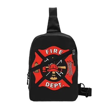Tűzoltó Osztály logója Heveder mellkastáska Tűzoltó tűzoltó mentőváll keresztvázas hátizsák férfiaknak Utazás Túra Daypack