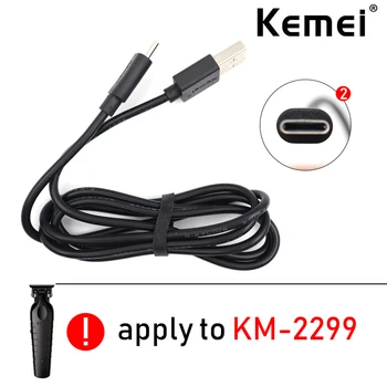  Eredeti USB táptöltő kábel Kemei KM-2299 professzionális hajvágó hajvágó gép tartozékokhoz
