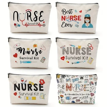 Nővér sminktáska ajándék Sürgősségi ápolónő cipzáras táska ICU nővérAjándék nővér elismerés kozmetikai táska nővér ballagási ajándék