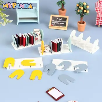 1:12 Babaház miniatűr könyvespolc Falra szerelhető állvány Bútor modell Dekor játék