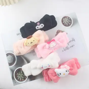 Sanrio Pom Pom Purin My Melody plüss sampon hajpánt Hello Kitty smink fejpánt Szép rajzfilm baba Napi szükségletek Lányok