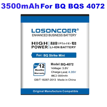 LOSONCOER 3500mAh BQ-4072 akkumulátorhoz BQ 4072 BQS 4072 BQS-4072 Strike Mini nagy kapacitású akkumulátor