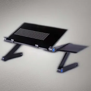 Állítható alumíniumötvözet összecsukható laptop állvány Multifunkcionális notebook számítógép Lapdesk TV-ágyhoz Kanapé PC asztali asztali állvány