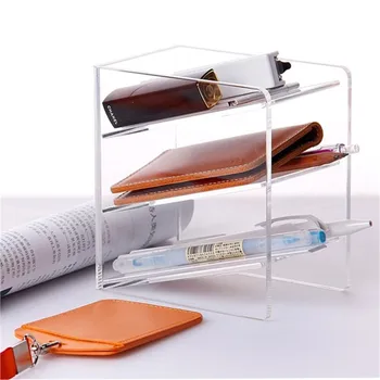 átlátszó akril ferde tolltartó többfunkciós tolltartó irodai kellékek