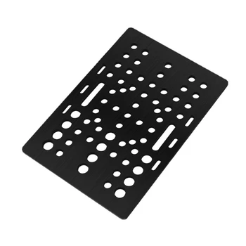 20-80mm alumínium portállemez V-hornyos portállemez profilokhoz CNC gépalkatrészek 3D nyomtató alkatrészek fekete