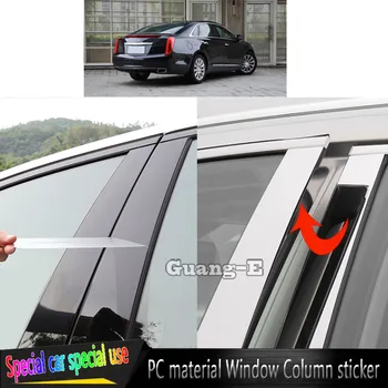 Cadillac XTS 2013 2014 2015 2016 2017 2018 autó TPU / fényes tüköroszlop oszlop fedél ajtó burkolat ablak díszléc matrica 6db