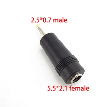 DC 5,5 mm * 2,1 mm anya dugó 2,5 mm-hez X0,7 mm férfi aljzat Csatlakozó DC hálózati adapter PC tápegység adapter Jack dugó w1