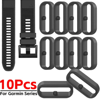 10-1Pcs gumi csere óra szíj Keeper hurok biztonsági tartó rögzítő gyűrű Garmin Fenix 6X 5X 5S Plus3 okosórához