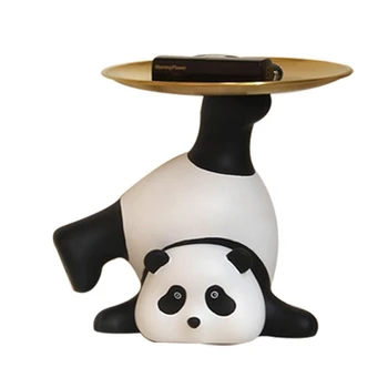 1 db Panda tároló dekoráció Bejárati tálca karkötők Tornác dísztálca Lakásdekorációk
