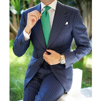 Peak Collar férfi öltöny két gomb Vőlegény 2 db blézerdzseki + nadrág jelmez Homme Slim Fit Terno esküvői bál Masculino Tuxedo