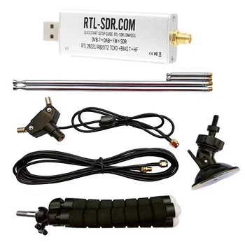 RTL-SDR Blog V3 R820T2 TCXO vevő + antenna teljes készlet alkatrészek Biast SMA szoftver által definiált rádió 500Khz-1766Mhz 3.2Mhz-ig