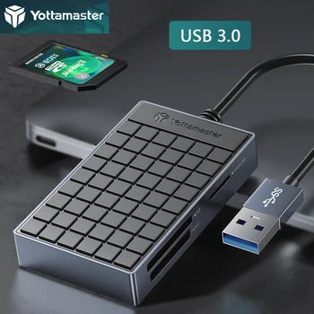 Yottamaster memóriakártya-olvasó USB A C típusú 3.0 5Gbps Micro SD SDHC SDXC MMC TF CF MS Pro Duo Stick PC laptop tartozékok 2TB
