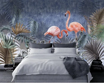 beibehang Egyéni modern északi minimalista flamingó Golden Line TV háttér tapéta fali papírok lakberendezés papír papír peint