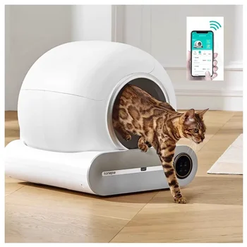 Tonepie automata macska alomdoboz öntisztító homokozó macska WC alkalmazás vezérlés 65L nagy kisállat areneros para gato angol változat