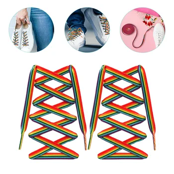 1 pár divatos fűzők Függőleges csíkok Cipőfűző Sokoldalú cipő nyakkendő