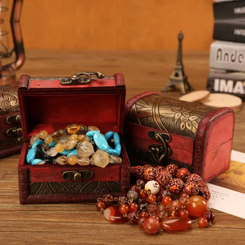 Fadoboz vintage stílusú ékszerek gyöngy nyaklánc karkötő ajándék kis doboz tároló rendszerező kézzel készített doboz ajándék tárolás