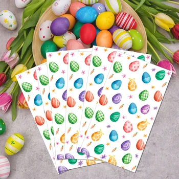 20db / készlet Eldobható selyempapír Húsvéti tojás Fesztivál Party Étkészlet Hosszú szalvéták Babaváró Születésnapi zsúr dekorációs kellékek