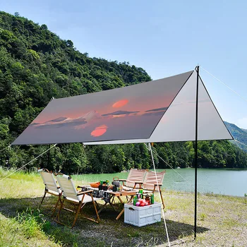 Vízálló, UV-sugárzás elleni napernyő lombkorona családnak és barátoknak, minimalizmus hordozható könnyű sátor kültéri tengerparti parti utazásokhoz