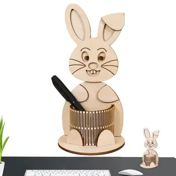 Aranyos nyuszi tolltartó Húsvéti asztali ceruzatartók Vicces DIY tolltartó radírokhoz Vonalzók Ceruzák Iránytűk Hordozható ceruza