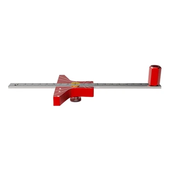 1 db Famegmunkálás Scribe-alumínium mélységmérő állítható többszögű vonalrajz eszköz eszköz Párhuzamos firka DIY eszközök piros