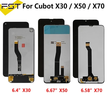 Új eredeti kijelző a Cubot X30 X50 LCD kijelzőhöz + érintőképernyő digitalizáló szerelvény cseréje a Cubot X70 LCD képernyő javításához
