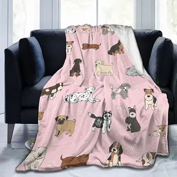 Aranyos kutya flanel takaró Aranyos rajzfilm kutya takaró gyerekeknek Fiúk lányok meleg könnyű szuper puha király queen méretű ajándék
