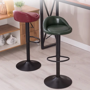 Magas fém forgatható bárszékek Étterem Étkezés Székiroda Modern Nordic Bar székek Nappali Cadeira Bútor MR50BC