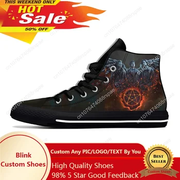 Supernatural Winchester Brothers Fashion Funny Casual Cloth Shoes High Top Lightweight Lélegző 3D nyomtatás Férfi női tornacipők