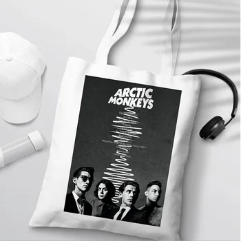 Arctic Monkeys bevásárlótáska öko juta táska újrafelhasználható lomtár bolsas de tela vásárlói táska juta zsák cabas szövet tote sac tissu