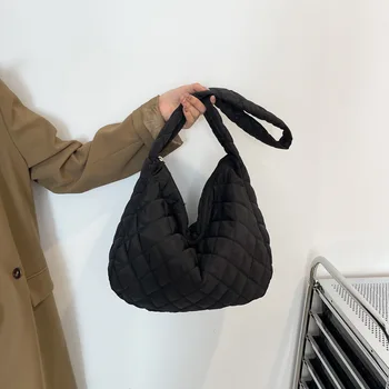 Fekete vízálló nylon válltáskák nőknek Designer Messenger női kézitáskák Solid Shopper Travel női crossbody táska