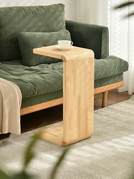 tömörfa Egyszerű kisasztal mobil Modern éjjeliszekrény kanapé Nordic Creative Corner Table Nappali Erkély Multifunkcionális C