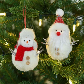 Karácsonyi kreatív medálok,Északi stílusú plüss medálok, függő dekorációk, kirakati jelenetek elrendezése