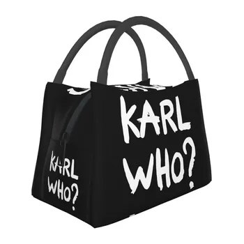 Custom Karl Who szlogen Uzsonnás táskák Férfi női hőhűtő szigetelt uzsonnás doboz irodai utazásokhoz