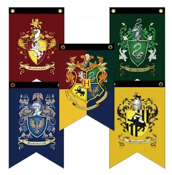 30*50cm Harries legújabb Magic School Banner zászló Party dekoráció Függő Festés Fazekas akciófigura Játékok Ajándék gyerekeknek