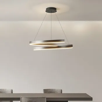 Új design spirál alumínium csillár konyha étkezés LED hálószoba függő világítótestek lakberendezés felfüggesztés lámpatest