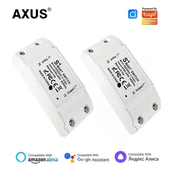 AXUS WIFI kapcsoló Intelligens otthoni automatizálás relé modul Tuya Alexa időzítő lámpakapcsoló Smartlife APP vezeték nélküli távirányító relé