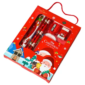 6db Karácsonyi iskolai írószer ajándékkészlet készlet Gyermekek Mikulás írószer ajándékok készlet Oktatási finomságok kellékek gyerekeknek