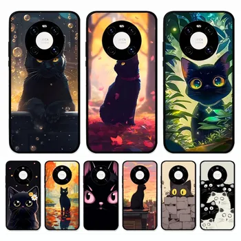 B-Black C-Cat C-Cartoon C-Cute Phone Case Huawei Mate 10 20 30 40 50 lite pro Nova 3 3i 5 6 SE 7 pro 7SE
