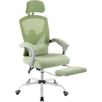 AFO ergonomikus irodai szék, magas háttámlás irodai szék ágyéki párnával és visszahúzható lábtartóval, hálós irodai szék