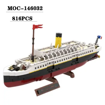 Építőelem MOC-146032 Hajóillesztési modell 816PCS Felnőtt és gyermek puzzle oktatás Születésnapi karácsonyi játék ajándék díszek