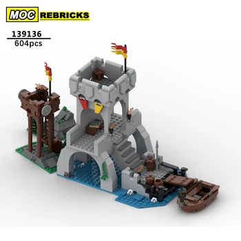 Utcakép építészeti sorozat Moduláris kastély MOC-139136 Építőelem DIY modellgyűjtemény Szakértők Oktatás Kocka játékok Ajándékok