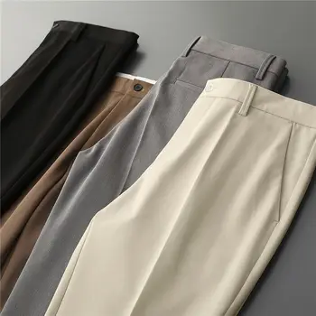 Férfi öltönynadrág 2023 Streetwear Fashions Classic Simple Casual Slim Fit Koreai stílusú egyenes nadrág Drappéria irodai nadrág H170