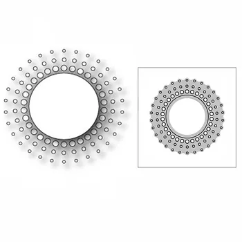 Új pontozott kör alakú napkeret kézműves 2021 fémvágó szerszámok scrapbooking és DIY üdvözlőlap készítéshez Dekorációs forma Nincs bélyegző