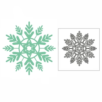 Új karácsonyi finom hópehely 2020 fémvágó szerszámok DIY scrapbooking és kártyakészítéshez Dekoratív dombornyomó kézműves Nincs bélyeg