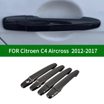 Szénszálas mintázatú autó oldali kilincshuzatok Citroen C4 Aircross kárpitok 2012-2017 2013 2014 2015 2016