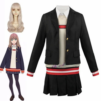 Yume Minami cosplay anime SSSS DYNAZENON cosplay jelmez iskolás lány JK egyenruha kabát szoknya paróka cosplay party ruha öltöny nők