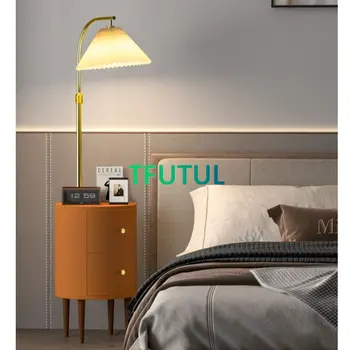  vezeték nélküli töltési kialakítás Led állólámpák a nappalihoz fiókos tárolási funkcióval Hálószoba éjjeli lámpa Lakberendezés