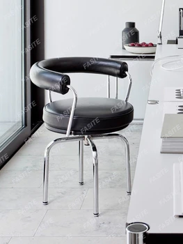 Tonhal szék, skandináv étkezőszék, könnyű luxus rozsdamentes acél szék, középkori egyszerű tervező, tárgyaló tárgyaló irodai szék