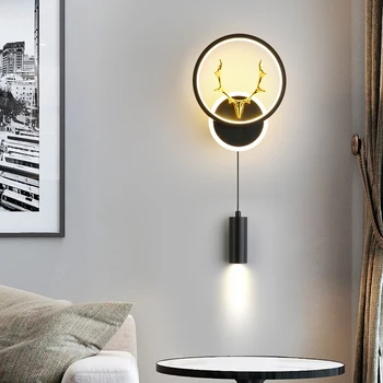 Light Luxus fali lámpa hálószobai tanulmány Kreatív fali lámpa Új LED spotlight fali lámpával