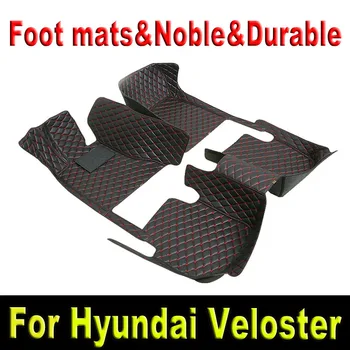Autó padlószőnyegek a Hyundai Veloster 2015 2014 2013 2012 2011 szőnyegek borítói Stílus Autó belső kiegészítők Vízálló termék
